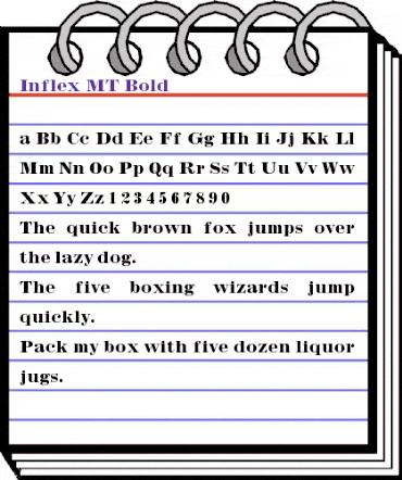 Inflex MT Bold Regular animated font preview Inflex MT Bold Regular animated font preview