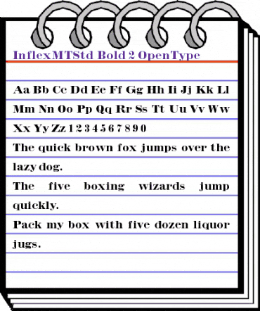 Inflex MT Std Bold animated font preview