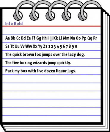 Info Bold animated font preview Info Bold animated font preview