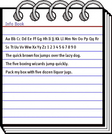 Info Book animated font preview