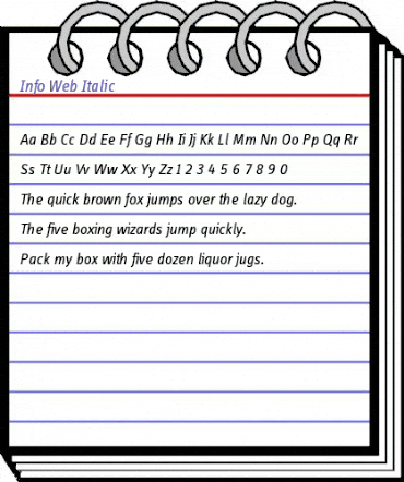 Info Web-Italic Regular animated font preview Info Web-Italic Regular animated font preview