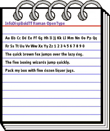 InfoDispBoldTf Roman animated font preview InfoDispBoldTf Roman animated font preview