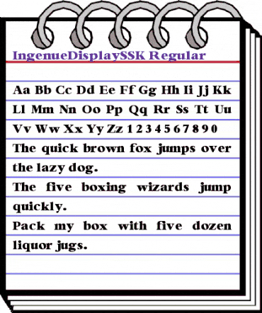 IngenueDisplaySSK Regular animated font preview