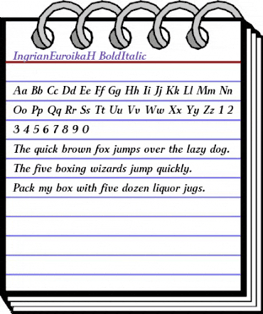 IngrianEuroikaH BoldItalic animated font preview IngrianEuroikaH BoldItalic animated font preview