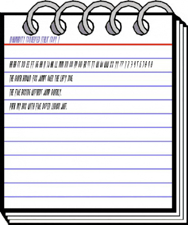 Inhumanity Condensed Italic Condensed Italic animated font preview Inhumanity Condensed Italic Condensed Italic animated font preview