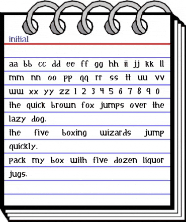 Initial Regular animated font preview