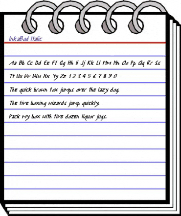 InkaBod Italic Italic animated font preview InkaBod Italic Italic animated font preview