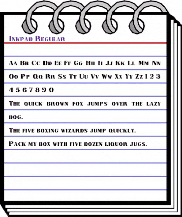 Inkpad Regular animated font preview