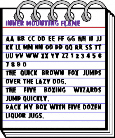 Inner Mounting Flame Regular animated font preview Inner Mounting Flame Regular animated font preview