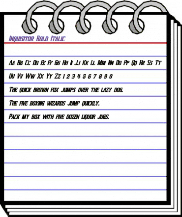 Inquisitor Bold Italic animated font preview Inquisitor Bold Italic animated font preview