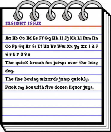 INSIGHT ISSUE Regular animated font preview