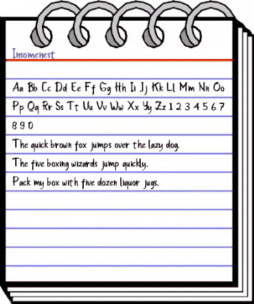 Insomenest Regular animated font preview