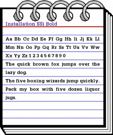 Installation SSi Bold animated font preview