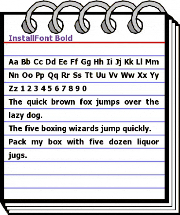 InstallFont Bold animated font preview