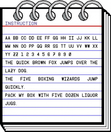 Instruction Regular animated font preview