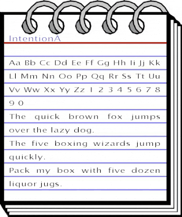 Intention Regular animated font preview