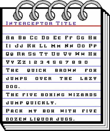 Interceptor Title Regular animated font preview