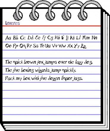 Interes Regular animated font preview