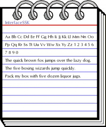 InterfaceSSK Regular animated font preview