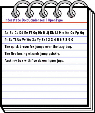 Interstate BoldCondensed animated font preview