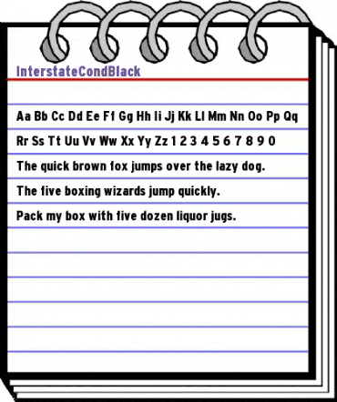 InterstateCondBlack Regular animated font preview