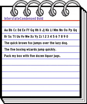 InterstateCondensed Bold animated font preview