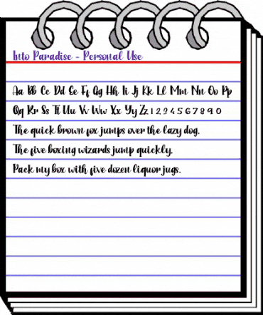 Into Paradise - Personal Use Regular animated font preview Into Paradise - Personal Use Regular animated font preview