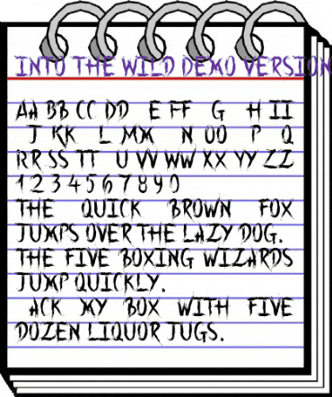 Into the Wild Demo Version Regular animated font preview