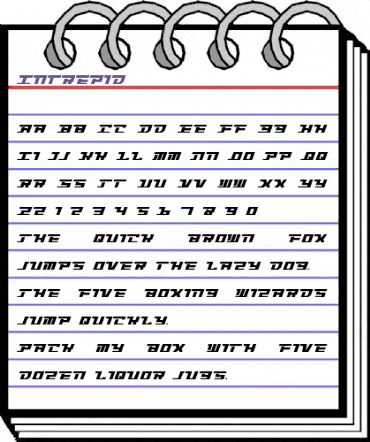 Intrepid Regular animated font preview