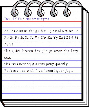 INTUITIVE FREE Regular animated font preview
