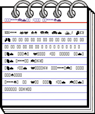 Invaders from Space animated font preview