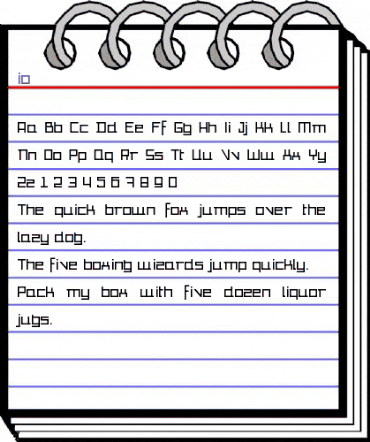 io Regular animated font preview