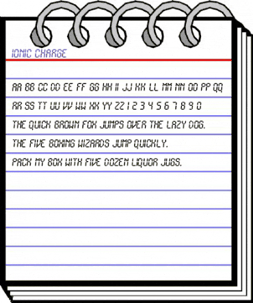 Ionic Charge Regular animated font preview