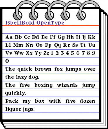 Isbell Bold animated font preview