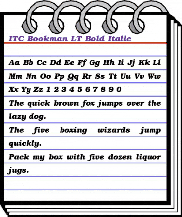 Bookman LT Medium Bold Italic animated font preview Bookman LT Medium Bold Italic animated font preview