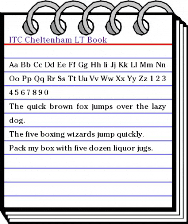 Cheltenham LT Regular animated font preview Cheltenham LT Regular animated font preview