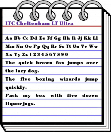 Cheltenham LT Ultra Regular animated font preview Cheltenham LT Ultra Regular animated font preview