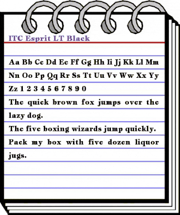 Esprit LT Black Regular animated font preview Esprit LT Black Regular animated font preview