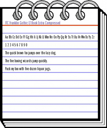 ITCFranklinGothic LT BookXCp Regular animated font preview
