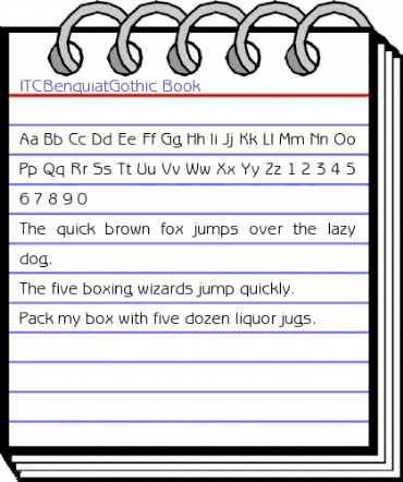 ITCBenguiatGothic-Book Book animated font preview ITCBenguiatGothic-Book Book animated font preview