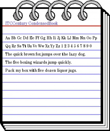 ITCCentury-CondensedBook Book animated font preview