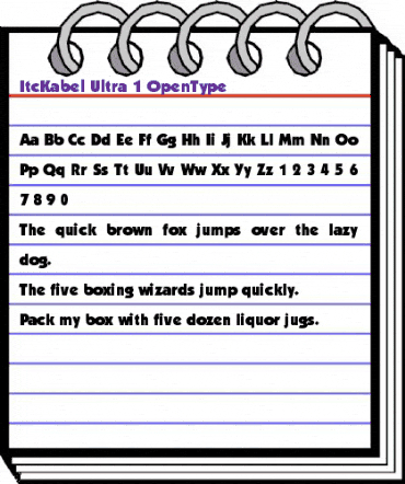 ITCKabel Regular animated font preview ITCKabel Regular animated font preview