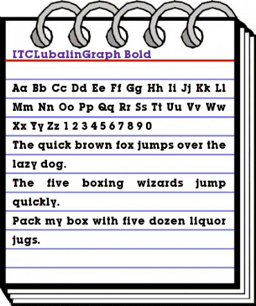 ITCLubalinGraph Bold animated font preview