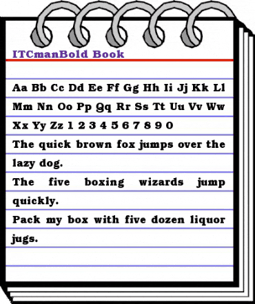 ITCmanBold-Book Book animated font preview