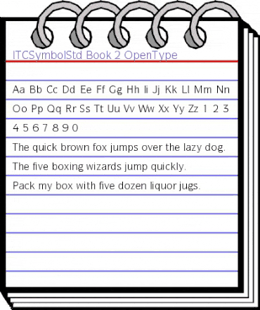 ITC Symbol Std Book animated font preview