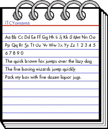 ITCYomama Medium animated font preview