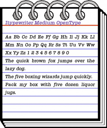 Itypewriter Medium animated font preview