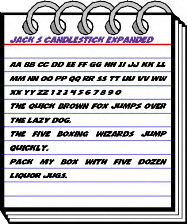 Jack's Candlestick Expanded Expanded animated font preview Jack's Candlestick Expanded Expanded animated font preview
