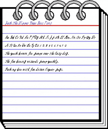 Jack the Ripper Dear Boss Regular animated font preview