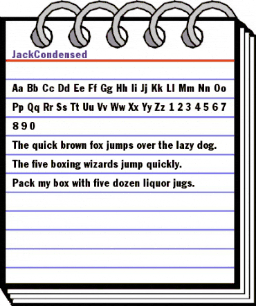 JackCondensed Regular animated font preview